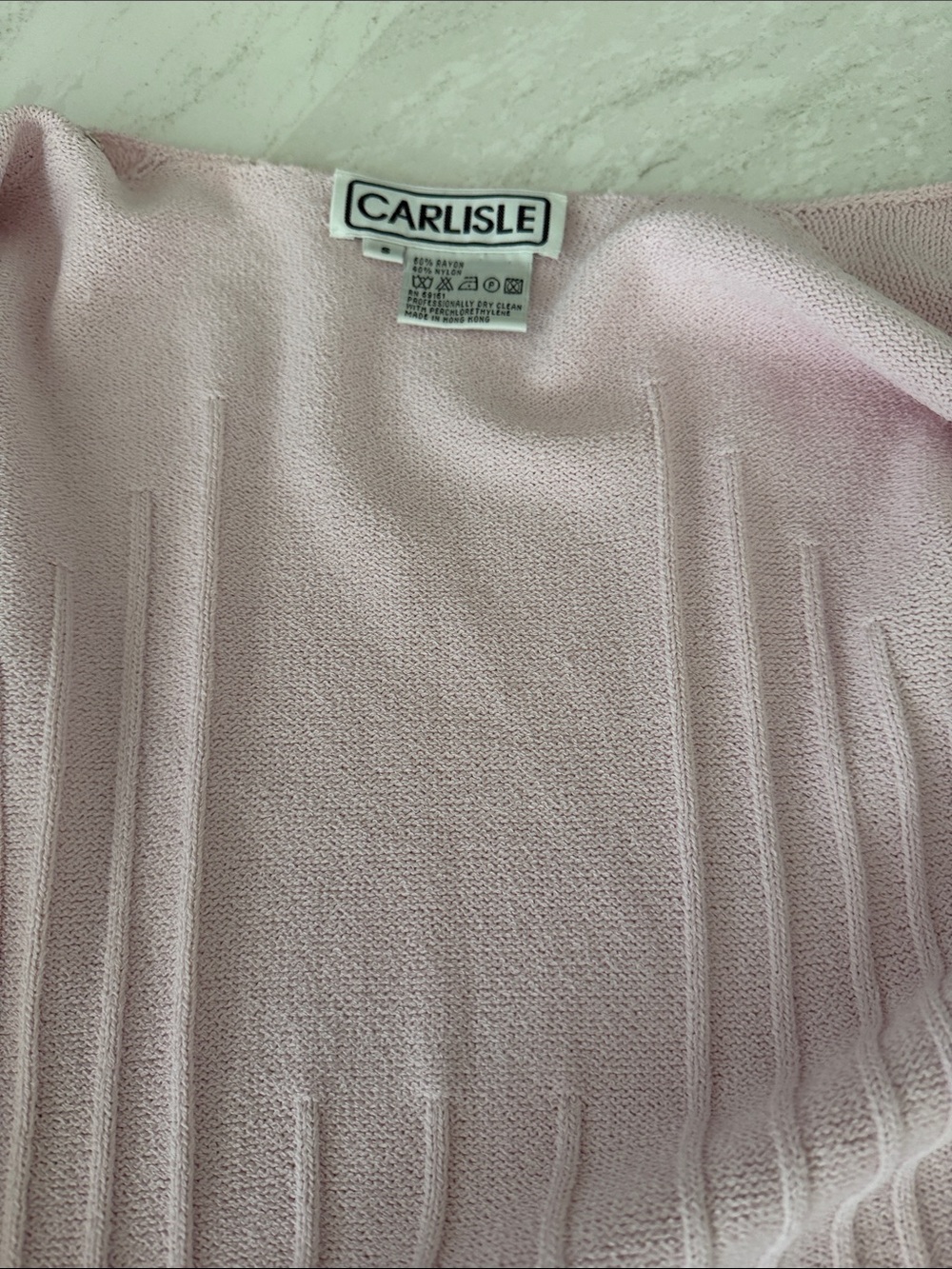 Carlisle Soft Light Pink Ribbed Knit Top